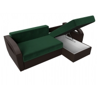 Угловой диван Форсайт (велюр зелёный коричневый) - Изображение 2